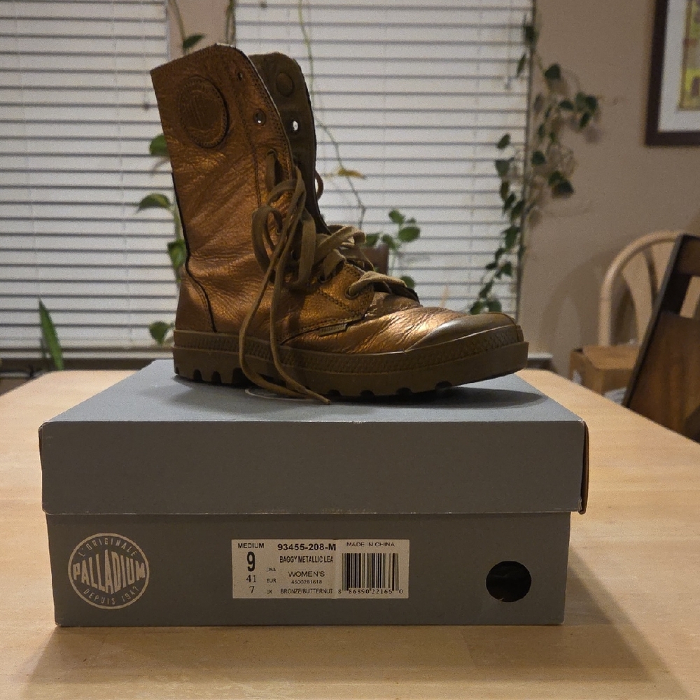 Palladium Metallic Bronze High-Top Boots